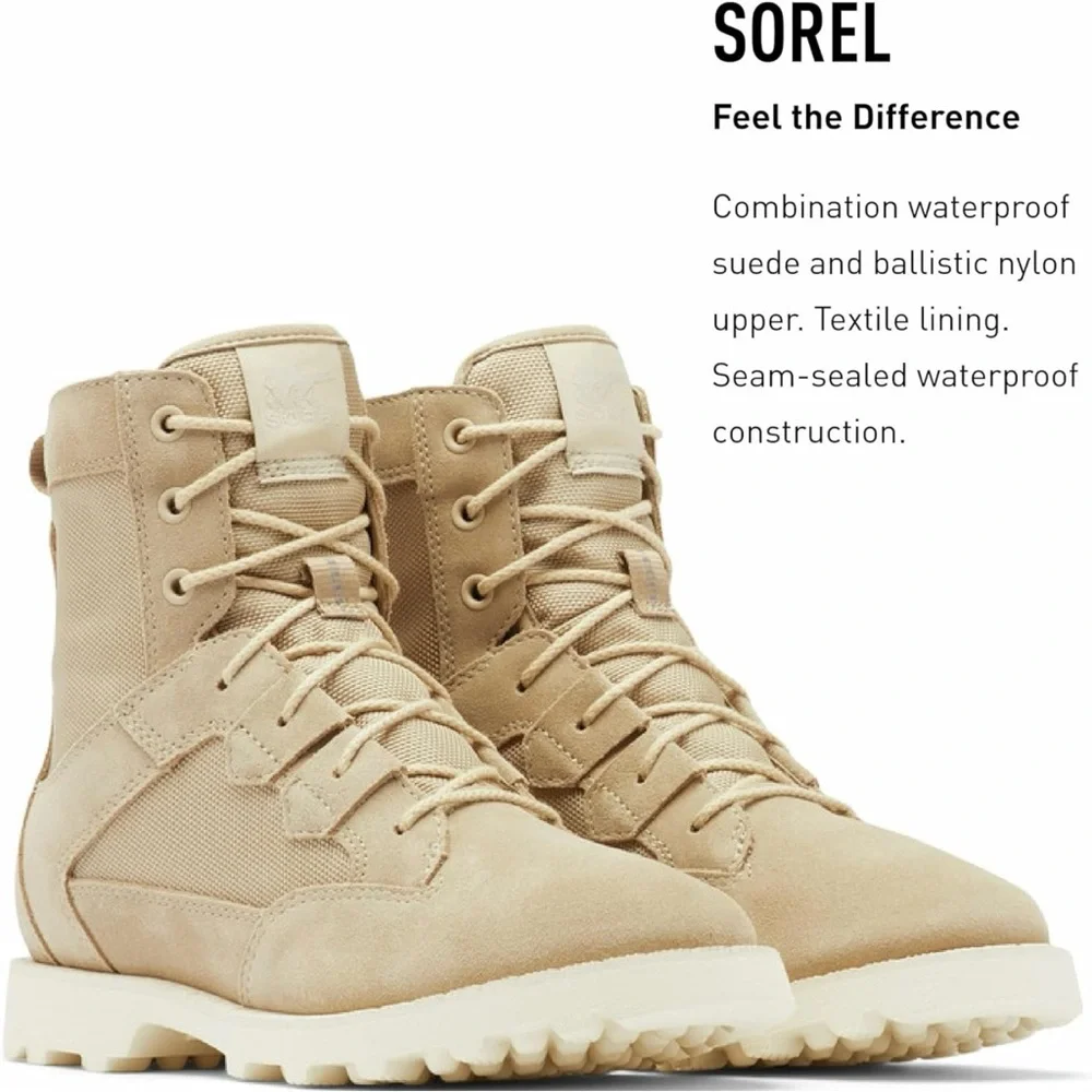 NWT Sorel Caribou OTM WaterProof Ancient Fossil/Chalk Boots Size 11 - Picture 4 of 14